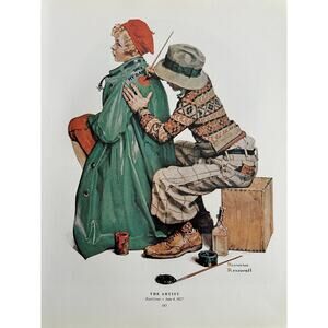 The Artist, Couples, Pioneer, Aviation Norman Rockwell, Print, Book Page, Art, 2